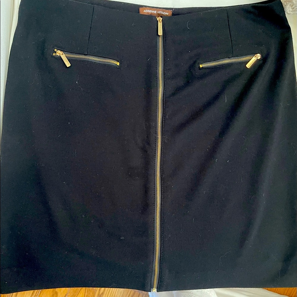 Black pencil skirt with zippers
